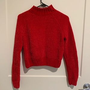 RED KNIT SWEATER/LONG SLEEVE
